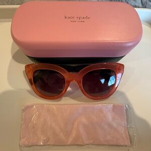 Kate Spade Coral Pink and Black Sunglasses